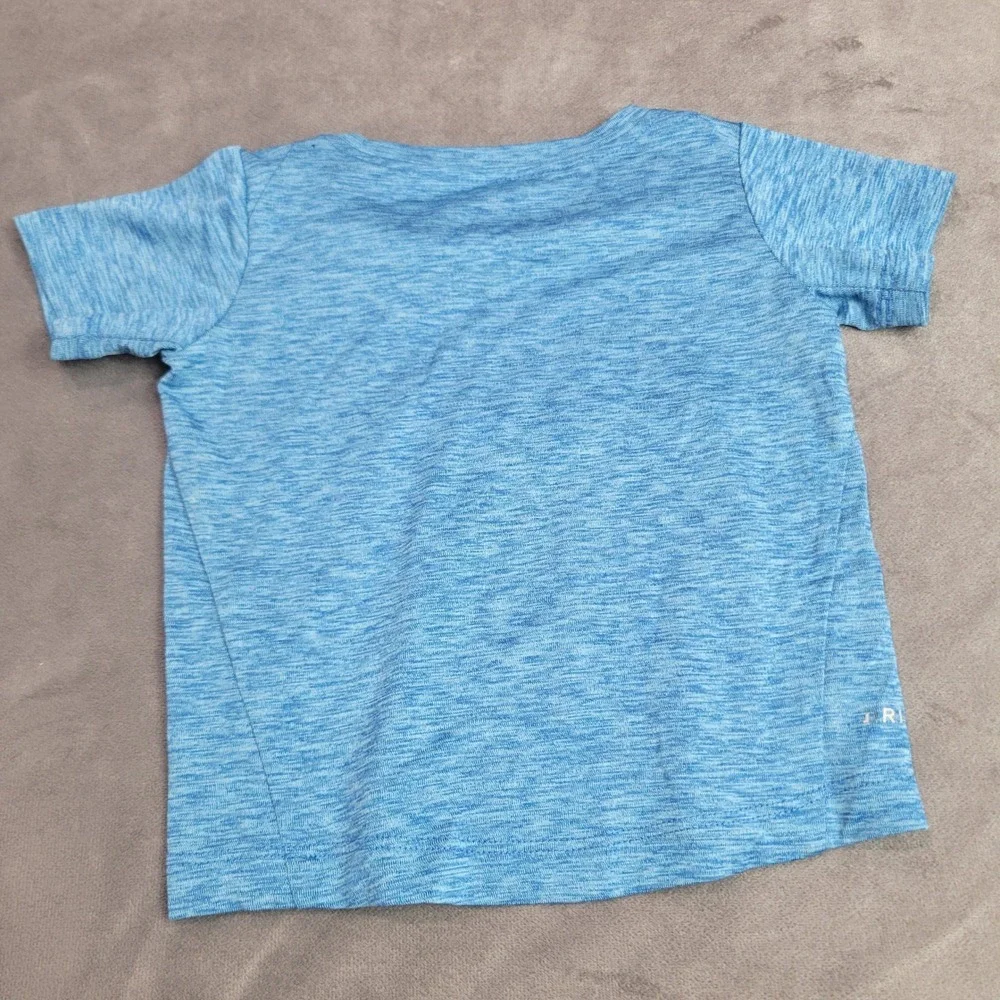 Nike‎ Dri-FIT Blue Space Dye Swoosh Athletic T-Shirt 12M C153-U2W